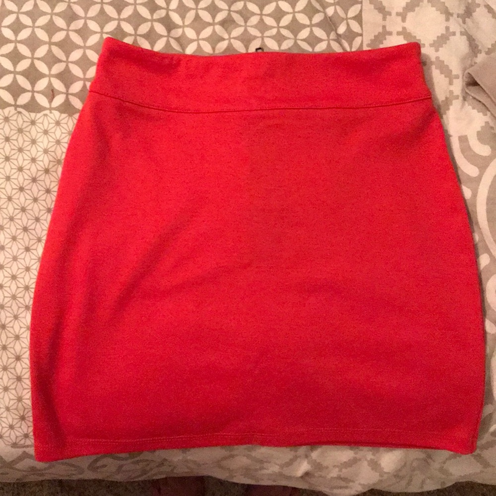 Hot pink mini skirt